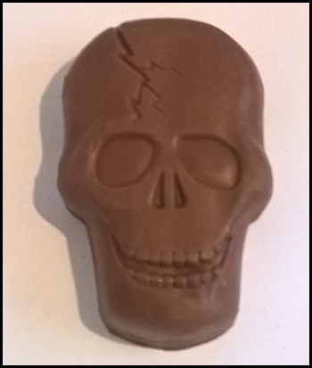 butterfinger skull chocolate