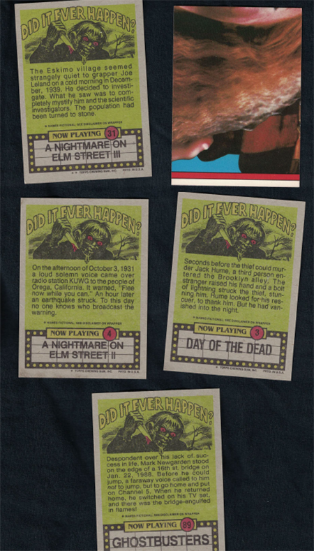 fright flicks trading cards