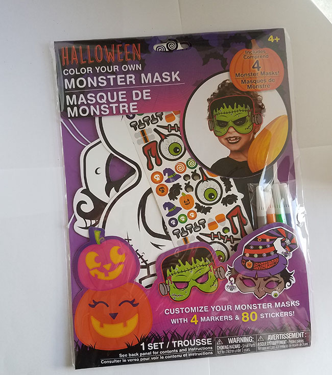 dollar tree color your monster masks