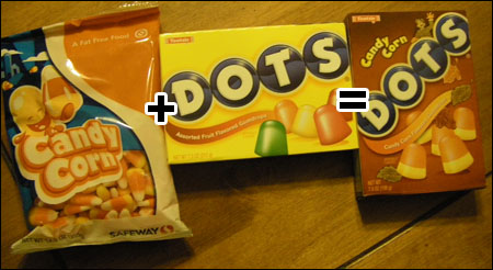 candy corn dots