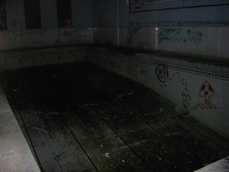 abandoned swimming pool