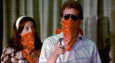 These are awesome disguises, except when they keep USING EACH OTHER'S NAMES DURING THE ROBBERY! You can go TWO towns over and that shit will still get you caught.