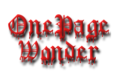 one page wonder halloween