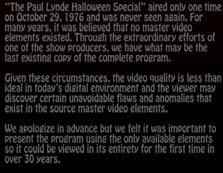 paul lynde halloween special