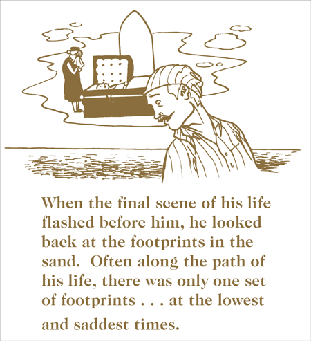 footprints in the sand